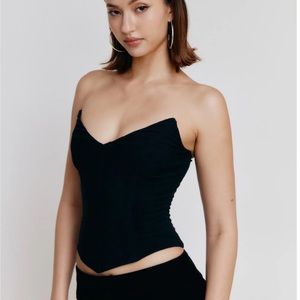 MIXEDGALS *worn once* Tia Corset Mesh-Black in Size XS